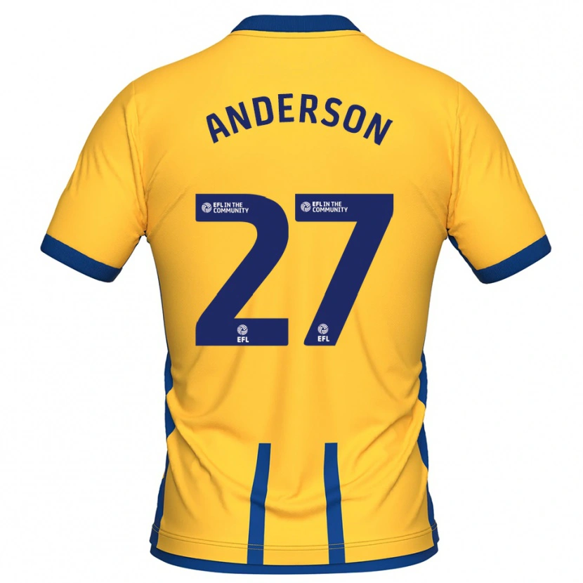 DanxenメンズTaylor Anderson#27黄 青ホームシャツ2025/26ジャージーユニフォーム