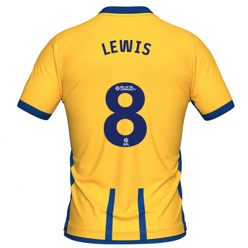 DanxenメンズAaron Lewis#8黄 青ホームシャツ2025/26ジャージーユニフォーム