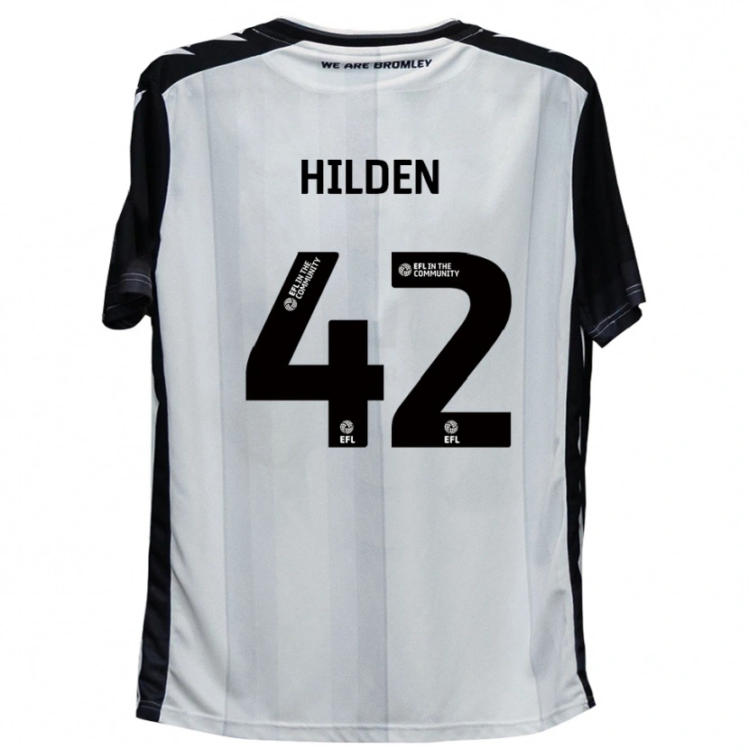 DanxenメンズAlfie Hilden#42白 黒ホームシャツ2025/26ジャージーユニフォーム