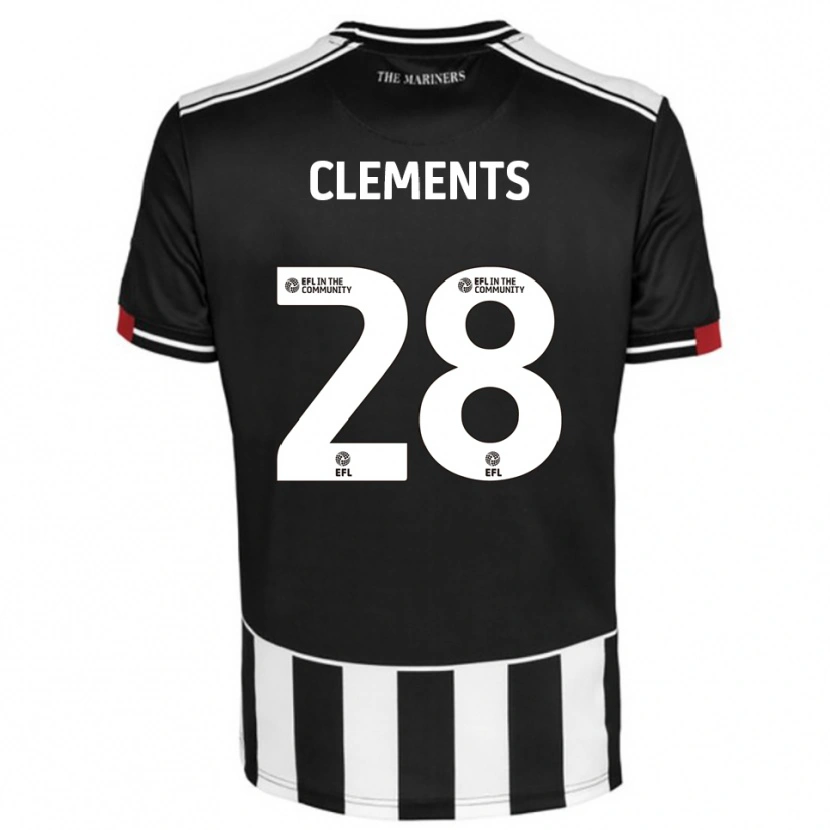 DanxenメンズCharlie Clements#28黒 白 赤ホームシャツ2025/26ジャージーユニフォーム