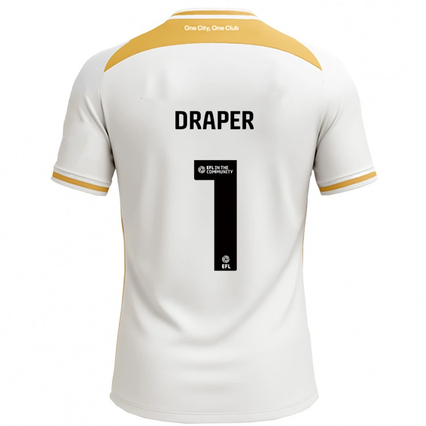 DanxenメンズAnna Draper#1白 金ホームシャツ2025/26ジャージーユニフォーム