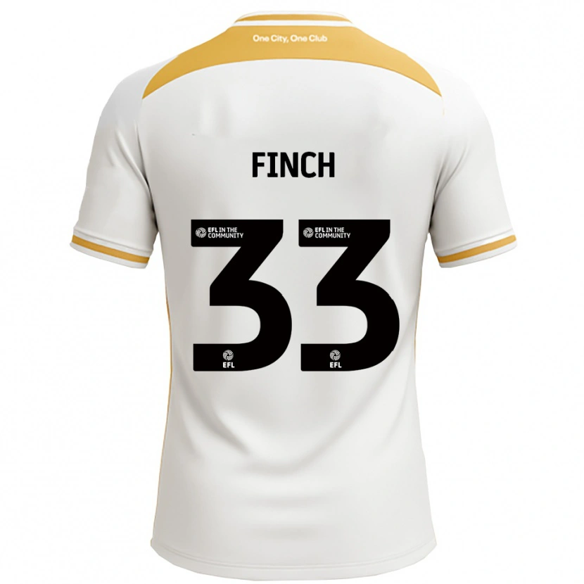 DanxenメンズTom Finch#33白 金ホームシャツ2025/26ジャージーユニフォーム