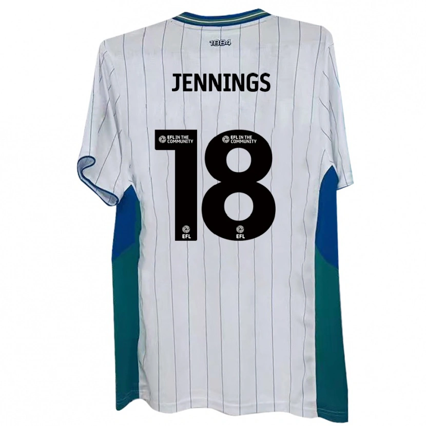 DanxenメンズConnor Jennings#18白 緑 青ホームシャツ2025/26ジャージーユニフォーム