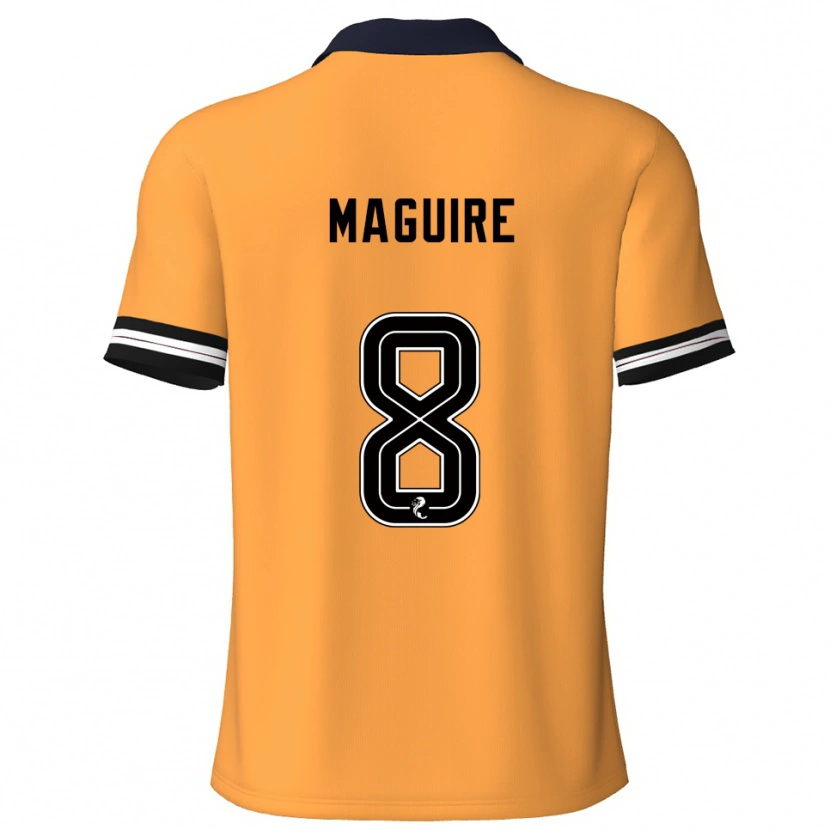 DanxenメンズCiaran Maguire#8黄 黒ホームシャツ2025/26ジャージーユニフォーム