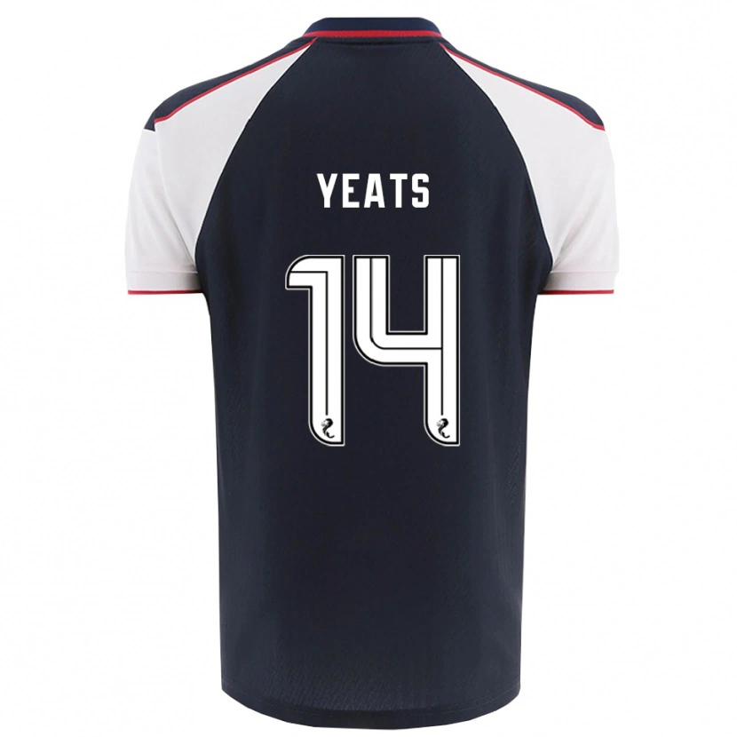 Danxenメンズフィン・イェイツ#14紺 白ホームシャツ2025/26ジャージーユニフォーム
