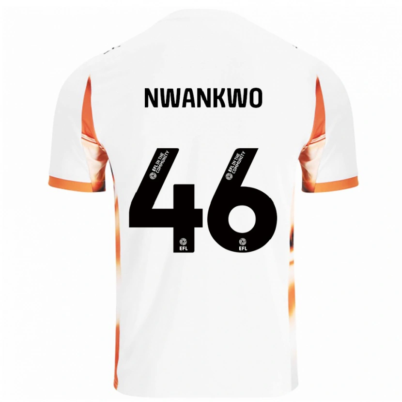 DanxenメンズOluchukwu Nwankwo#46白 オレンジ 黒アウェイシャツ2025/26ジャージーユニフォーム