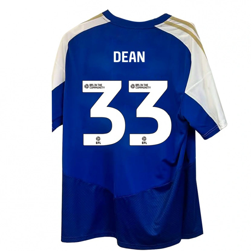 DanxenメンズTom Dean#33青 白 金アウェイシャツ2025/26ジャージーユニフォーム