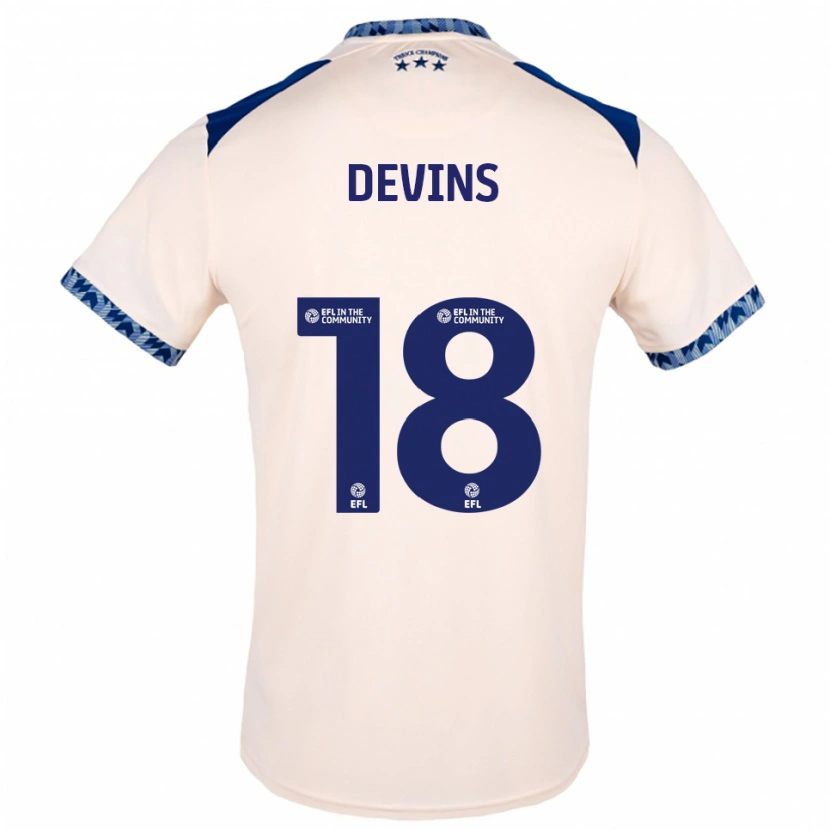 DanxenメンズCaitlin Devins#18オフホワイト 紺アウェイシャツ2025/26ジャージーユニフォーム