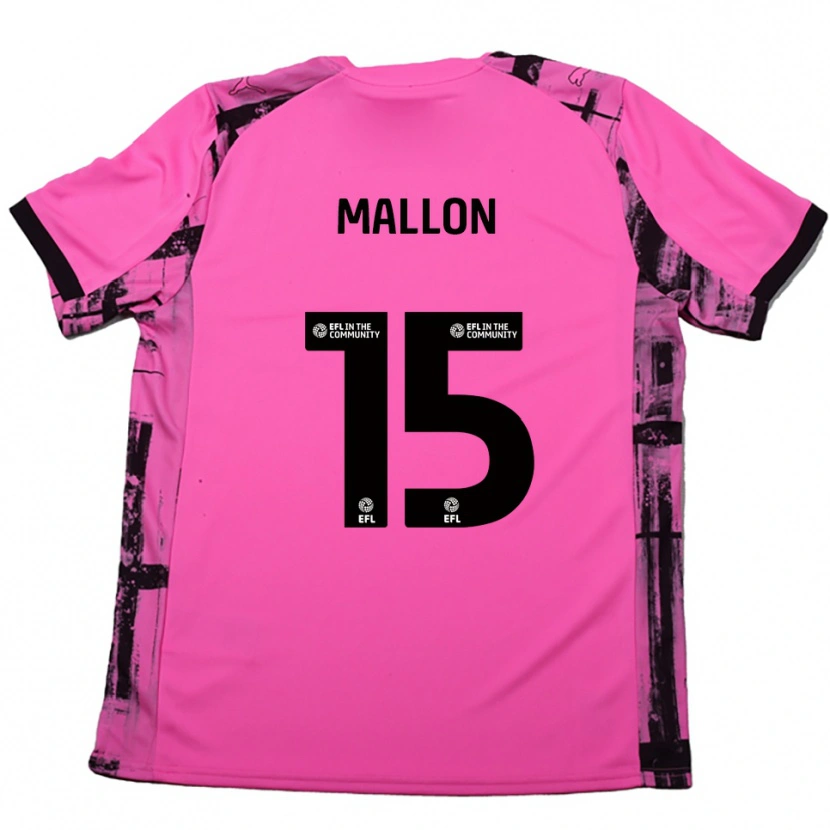 DanxenメンズParis Mallon#15ローズレッド 黒アウェイシャツ2025/26ジャージーユニフォーム