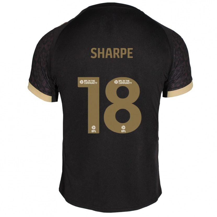 DanxenメンズJames Sharpe#18黒 金アウェイシャツ2025/26ジャージーユニフォーム