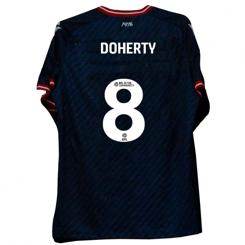 DanxenメンズRyan Doherty#8紺 赤アウェイシャツ2025/26ジャージーユニフォーム