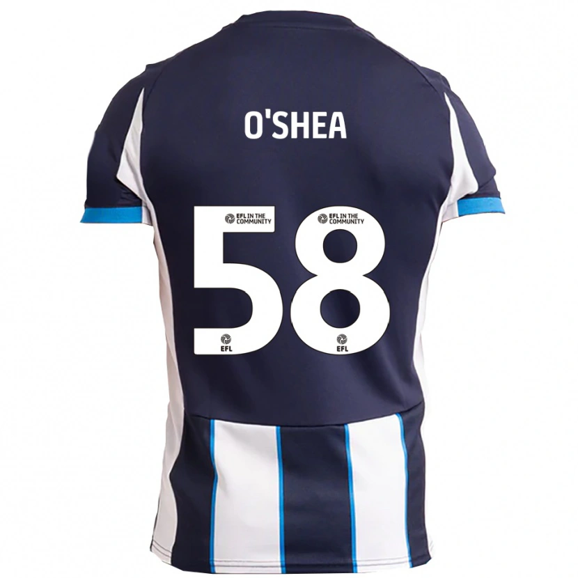 DanxenメンズCian O'shea#58白 紺アウェイシャツ2025/26ジャージーユニフォーム