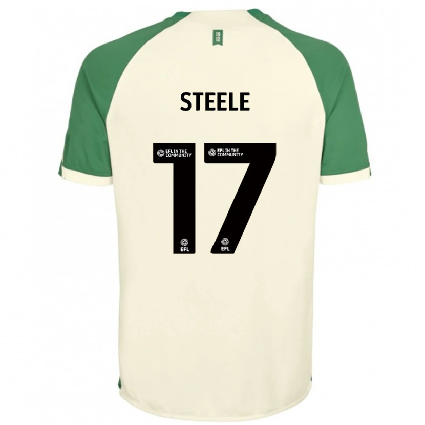 DanxenメンズFran Steele#17オフホワイト 緑アウェイシャツ2025/26ジャージーユニフォーム