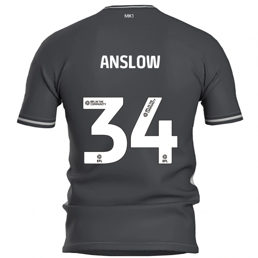 DanxenメンズLauren Anslow#34灰色 銀色アウェイシャツ2025/26ジャージーユニフォーム