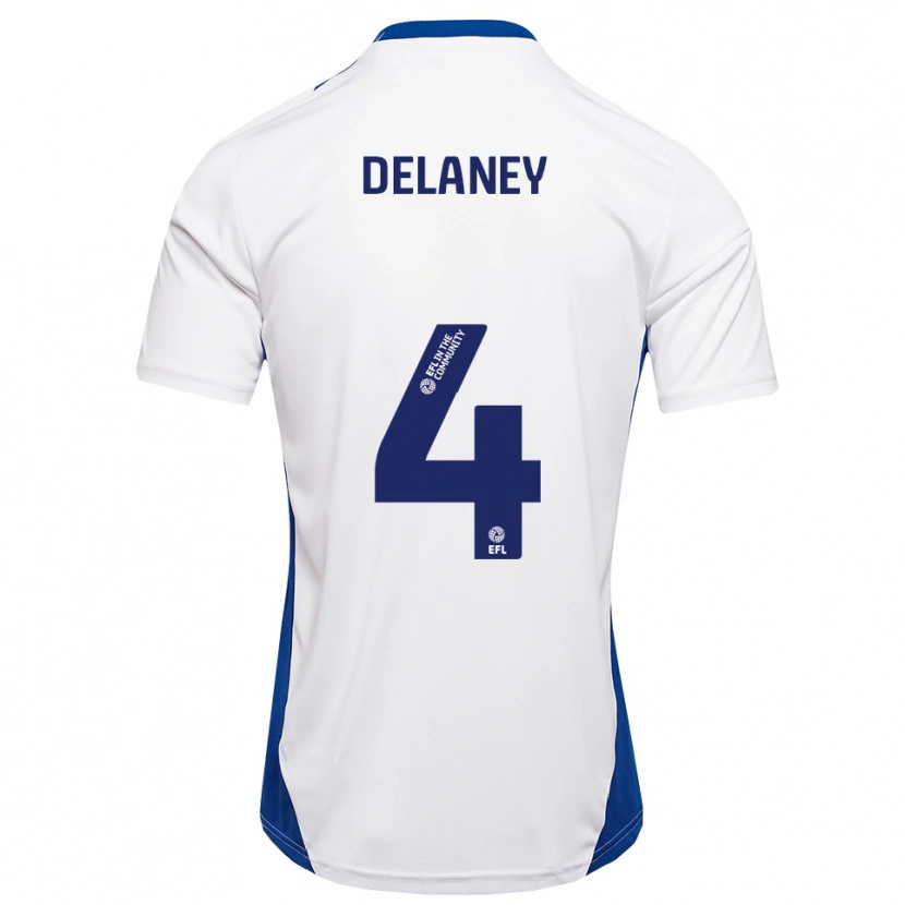 DanxenメンズRyan Delaney#4白 青アウェイシャツ2025/26ジャージーユニフォーム