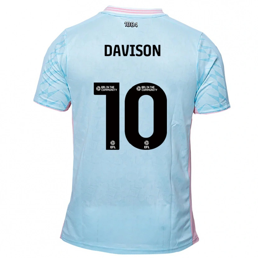 DanxenメンズJosh Davison#10水色 ピンクアウェイシャツ2025/26ジャージーユニフォーム