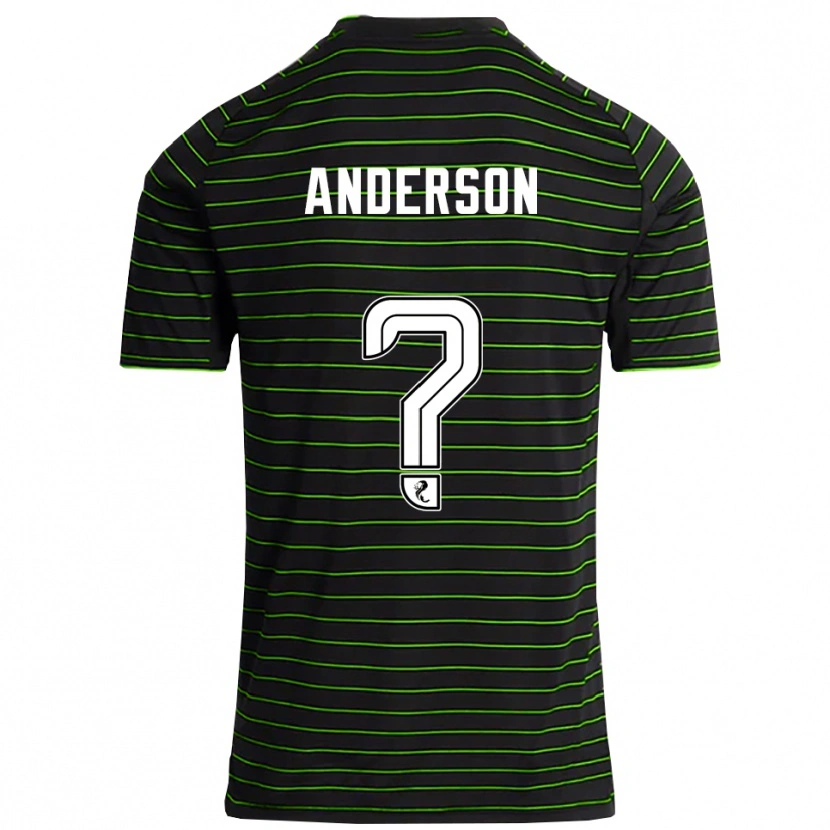 DanxenメンズCayden Anderson#0黒 緑アウェイシャツ2025/26ジャージーユニフォーム