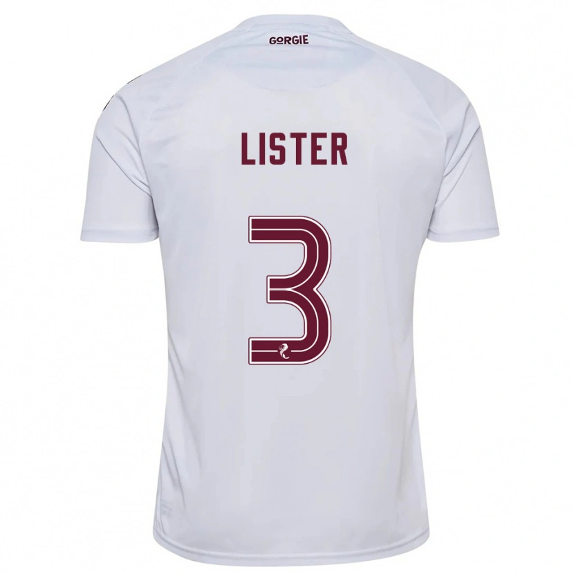 Danxenメンズヘンリー・リスター#3白 バーガンディアウェイシャツ2025/26ジャージーユニフォーム