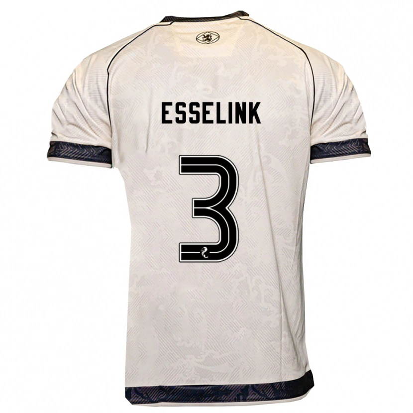 DanxenメンズBert Esselink#3白 黒アウェイシャツ2025/26ジャージーユニフォーム