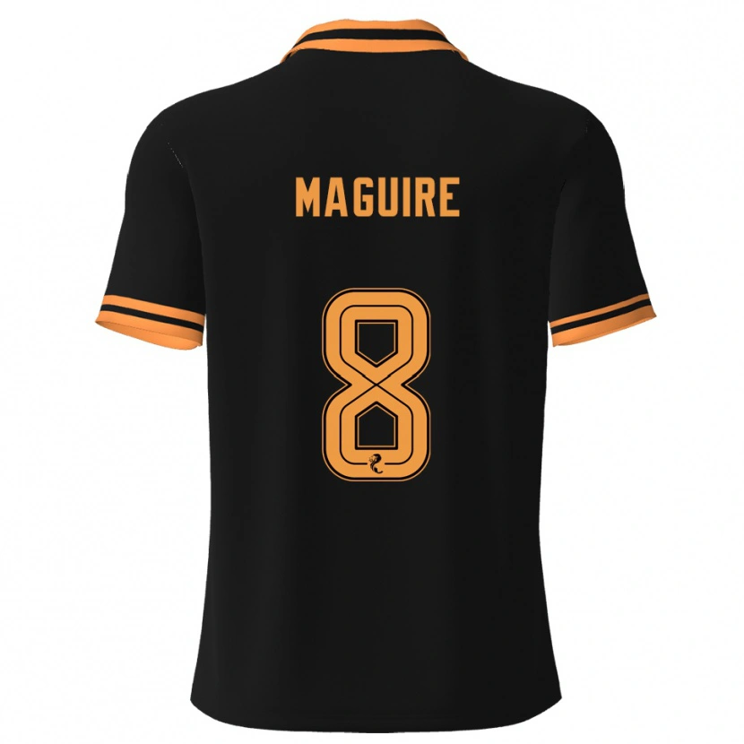 DanxenメンズCiaran Maguire#8黒 黄アウェイシャツ2025/26ジャージーユニフォーム