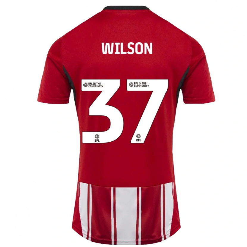 DanxenレディースKieran Wilson#37赤 白 黒ホームシャツ2025/26ジャージーユニフォーム