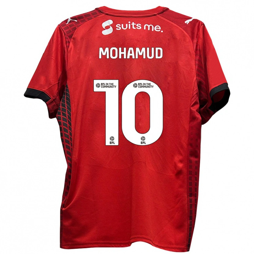 DanxenレディースAbdi Mohamud#10赤 黒ホームシャツ2025/26ジャージーユニフォーム