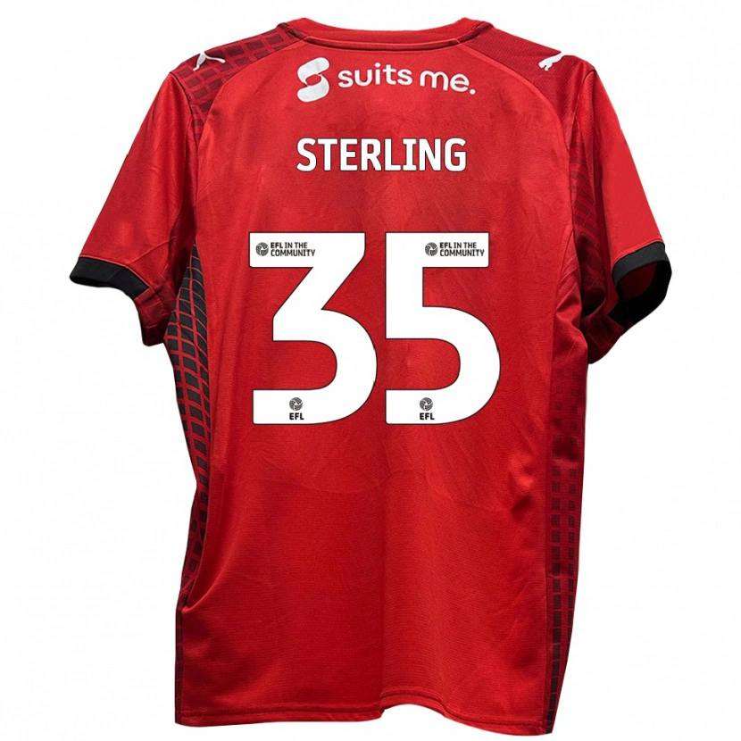 DanxenレディースAaron Sterling#35赤 黒ホームシャツ2025/26ジャージーユニフォーム