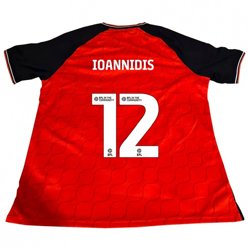 DanxenレディースZacharias Ioannidis#12オレンジ 黒 白ホームシャツ2025/26ジャージーユニフォーム