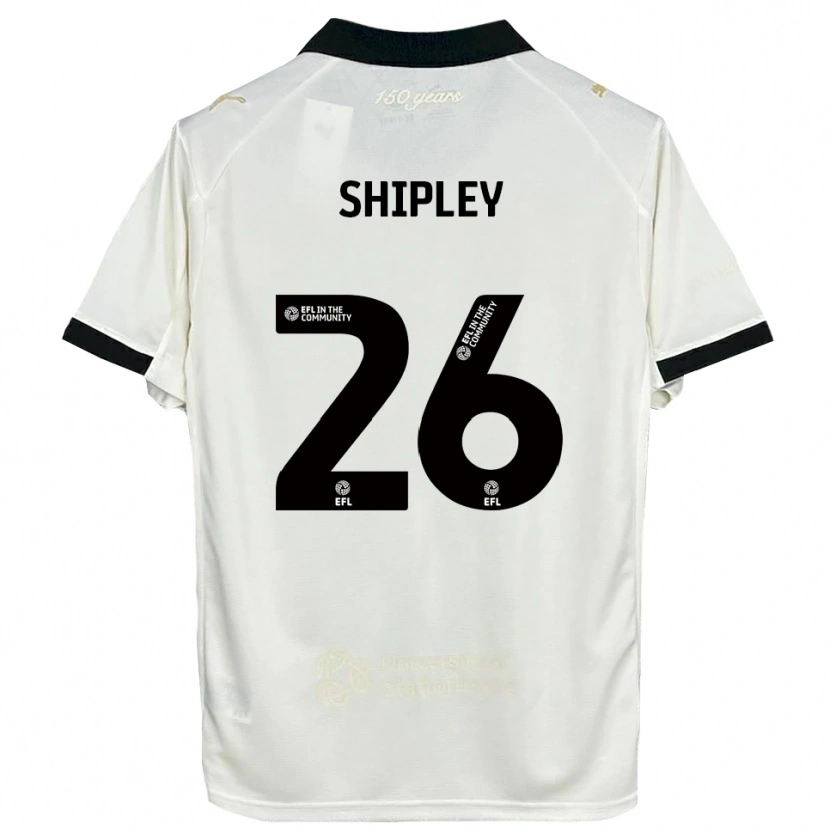 DanxenレディースJordan Shipley#26オフホワイト 黒ホームシャツ2025/26ジャージーユニフォーム