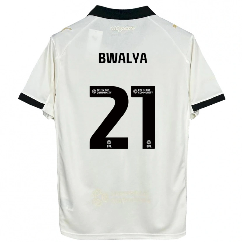 DanxenレディースSophie Bwalya#21オフホワイト 黒ホームシャツ2025/26ジャージーユニフォーム