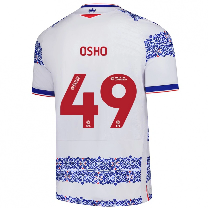 DanxenレディースEmmanuel Osho#49白 青ホームシャツ2025/26ジャージーユニフォーム