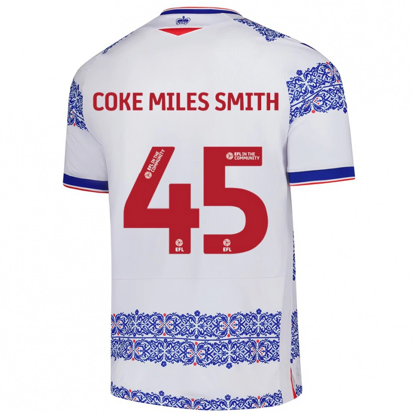 DanxenレディースKiyan Coke Miles Smith#45白 青ホームシャツ2025/26ジャージーユニフォーム