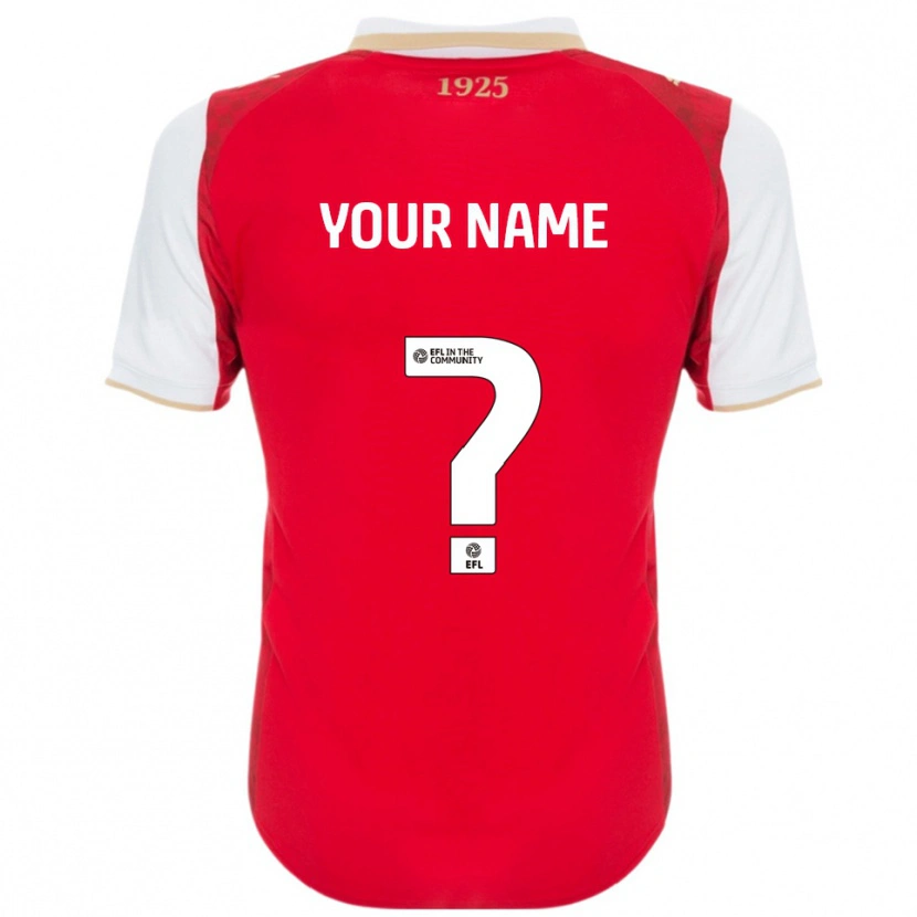 Danxenレディースあなたの名前#0赤 白ホームシャツ2025/26ジャージーユニフォーム