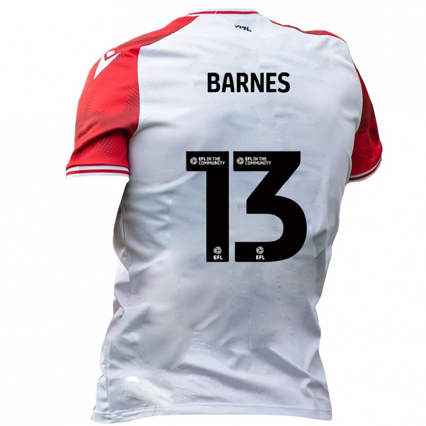 DanxenレディースCallum Barnes#13白 赤ホームシャツ2025/26ジャージーユニフォーム