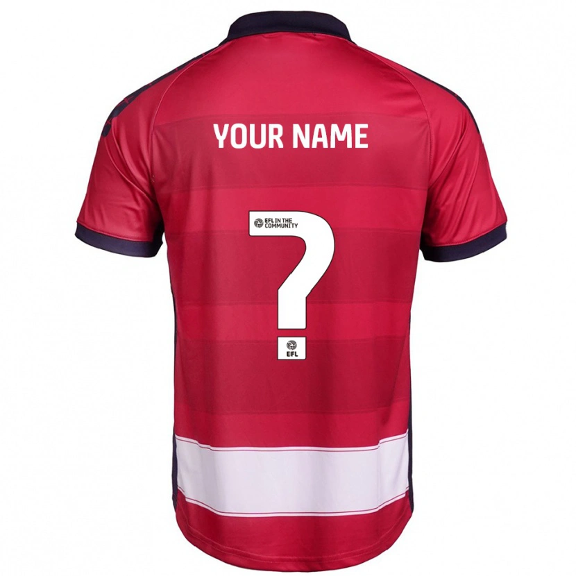 Danxenレディースあなたの名前#0赤 白ホームシャツ2025/26ジャージーユニフォーム