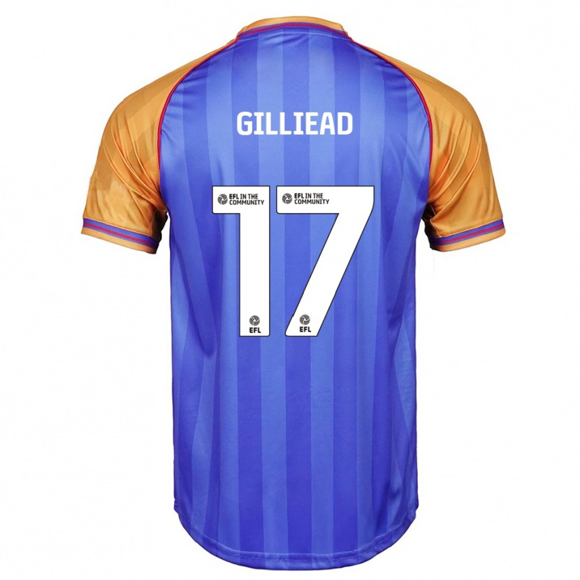 DanxenレディースAlex Gilliead#17青 オレンジホームシャツ2025/26ジャージーユニフォーム