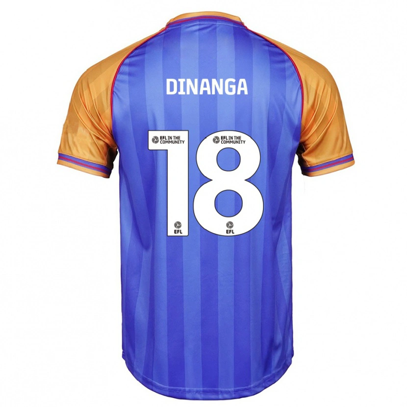 DanxenレディースRicardo Dinanga#18青 オレンジホームシャツ2025/26ジャージーユニフォーム