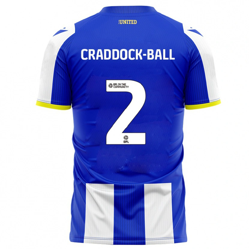 DanxenレディースJac Craddock-Ball#2青 白ホームシャツ2025/26ジャージーユニフォーム