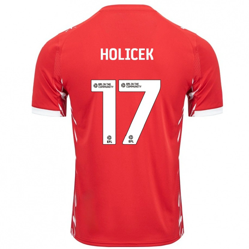 DanxenレディースMatus Holicek#17赤 白ホームシャツ2025/26ジャージーユニフォーム