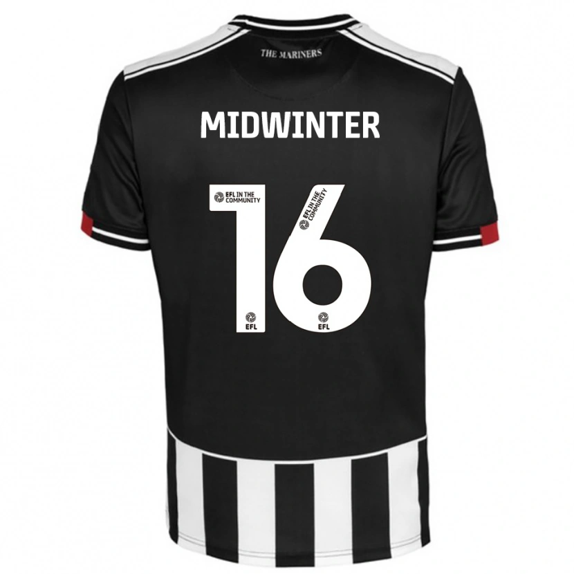 DanxenレディースCarlo Midwinter#16黒 白 赤ホームシャツ2025/26ジャージーユニフォーム