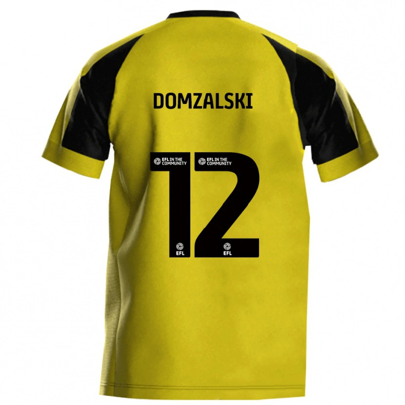 DanxenレディースOllie Domzalski#12黄 灰色ホームシャツ2025/26ジャージーユニフォーム