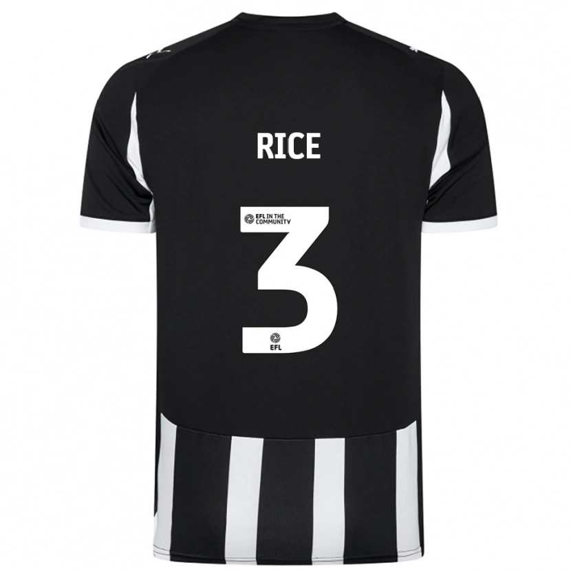 DanxenレディースAlfie Rice#3黒 白ホームシャツ2025/26ジャージーユニフォーム