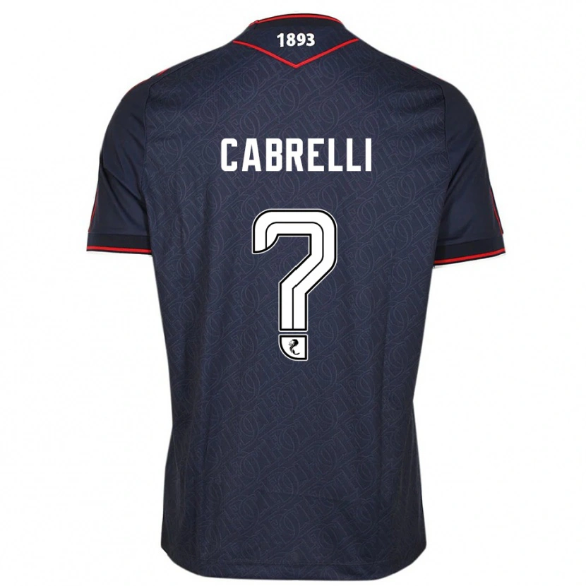 DanxenレディースDavid Cabrelli#0紺 白ホームシャツ2025/26ジャージーユニフォーム