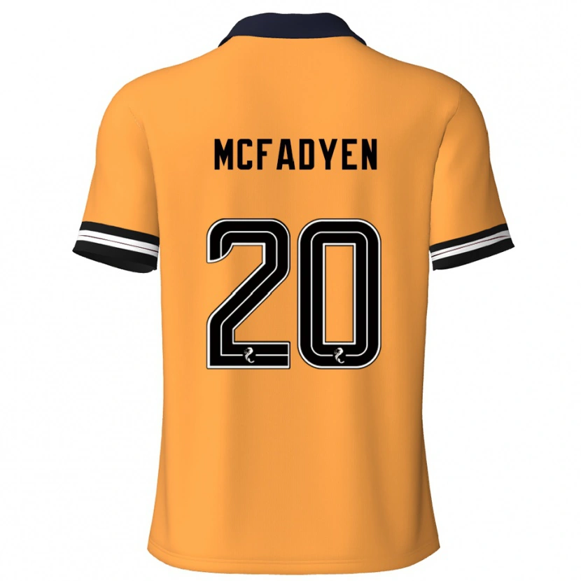 DanxenレディースEmma Mcfadyen#20黄 黒ホームシャツ2025/26ジャージーユニフォーム