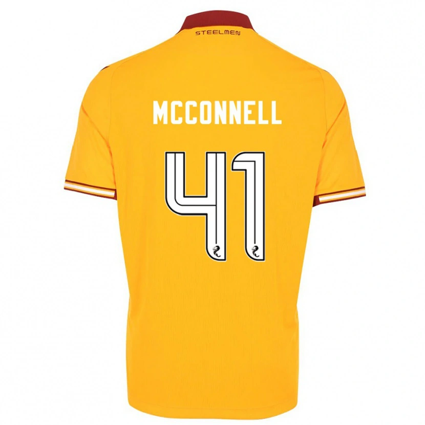 DanxenレディースJack Mcconnell#41黄 バーガンディホームシャツ2025/26ジャージーユニフォーム