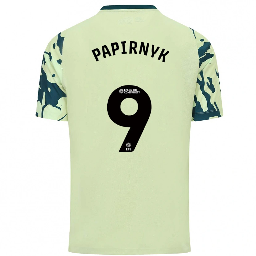 DanxenレディースLeo Papirnyk#9濃い緑アウェイシャツ2025/26ジャージーユニフォーム
