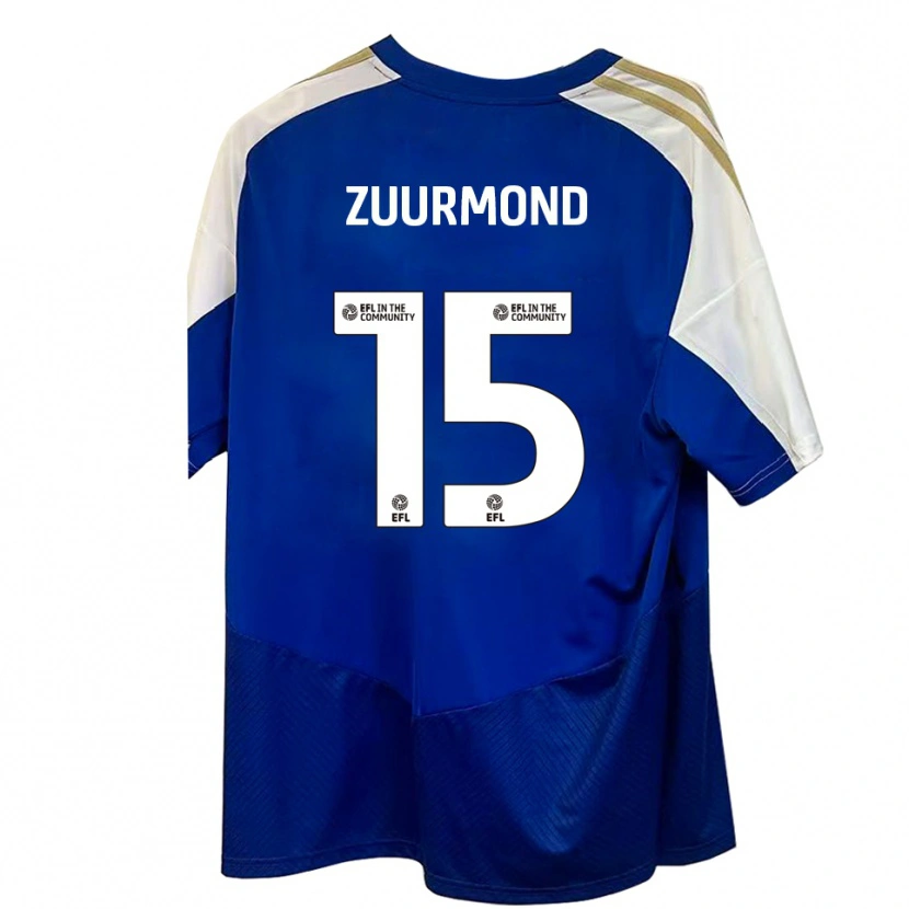 DanxenレディースIshbel Zuurmond#15青 白 金アウェイシャツ2025/26ジャージーユニフォーム