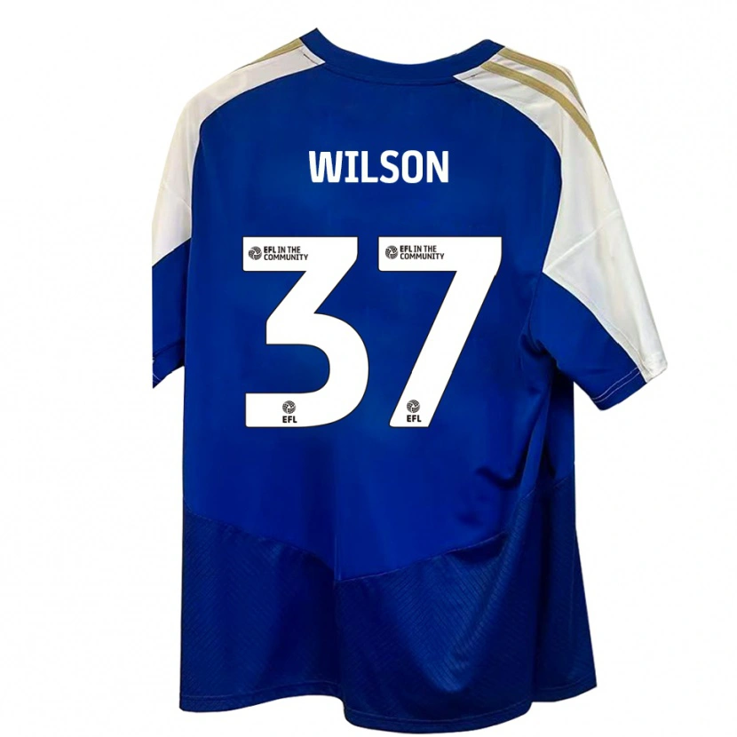 DanxenレディースKieran Wilson#37青 白 金アウェイシャツ2025/26ジャージーユニフォーム