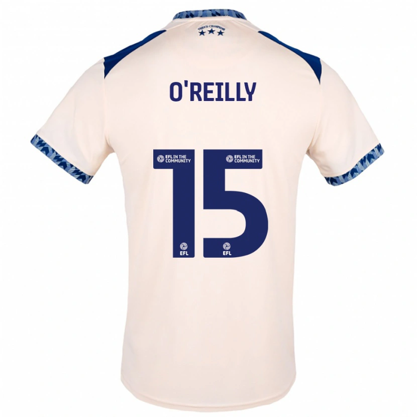 DanxenレディースAaron O'reilly#15オフホワイト 紺アウェイシャツ2025/26ジャージーユニフォーム
