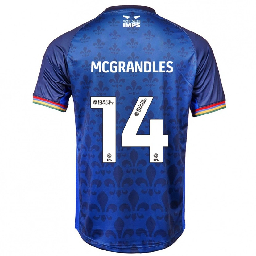 DanxenレディースConor Mcgrandles#14青 紺アウェイシャツ2025/26ジャージーユニフォーム